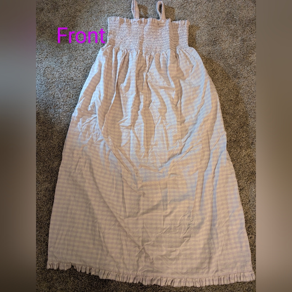 Levi's Pastel Lavender & Yellow Plaid Maxi Dress EUC Size 1X